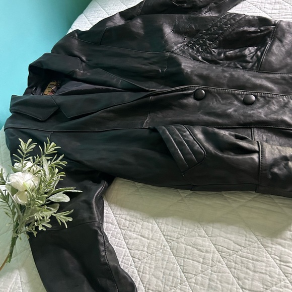 Vintage G III Leather Boho Hippie Coat - Picture 3 of 13